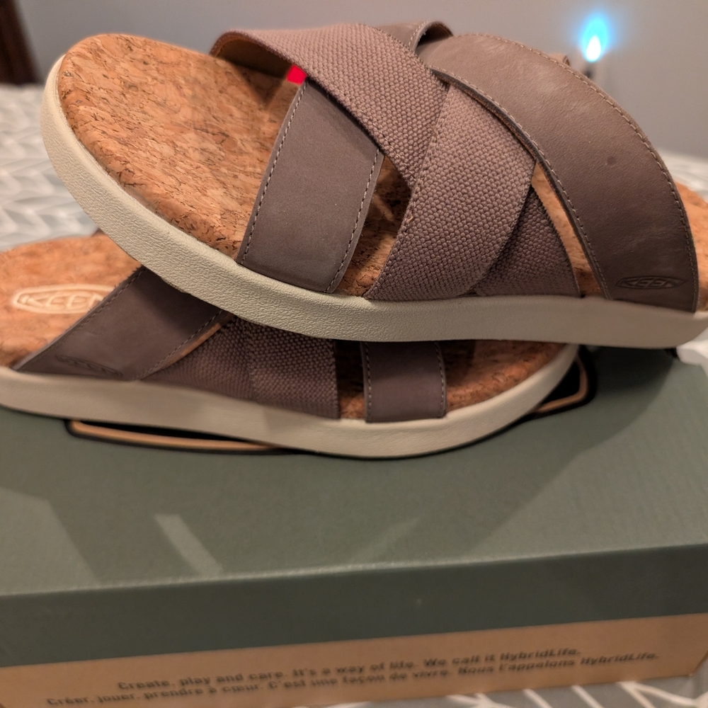 Keen Elle Mixed Slide‎ Women Size 7.5 Brindle/Birch NIB - Picture 3 of 7